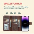 thumbnail image 6 of Bayelon iPhone 14 Pro Wallet Case, Trifold Leather iPhone 14 Pro Case with MagSafe, 6 of 8
