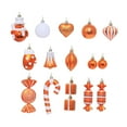 thumbnail image 2 of 16 Bolas Decorativas Navideñas Wonderland Irrompibles De Color Naranja, 2 of 8