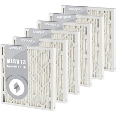 

SpiroPure 9.5x14.5x2 MERV 13 Pleated Filter Air Filters - Made in USA (6 Pack)