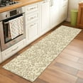 thumbnail image 2 of Runner Rug 2'x6', Beige Spring Floral Washable Non-Slip Hallway Runner Rugs, Farmhouse Flowers Elegant Pastoral Bedside Rugs Floor Mats Carpet Runners for Kitchen Bathroom Laundry Room, 2 of 8