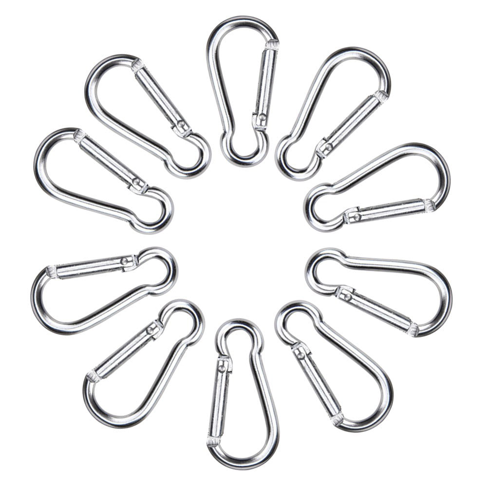 10pcs Best EDC Key Ring Split Keychain Clasps Clip Snap Hook Carabiner Sruvival 