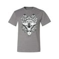 thumbnail image 2 of Drawn Tribal Wolf Animal Lover Men's Graphic T-Shirt, Heather Grey, 2XL, 2 of 3