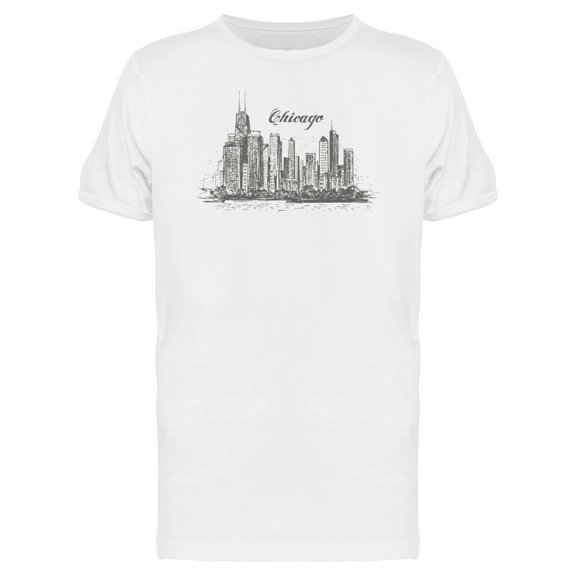 Chicago City Skyline Sketch Tee Men's -Image by Shutterstock