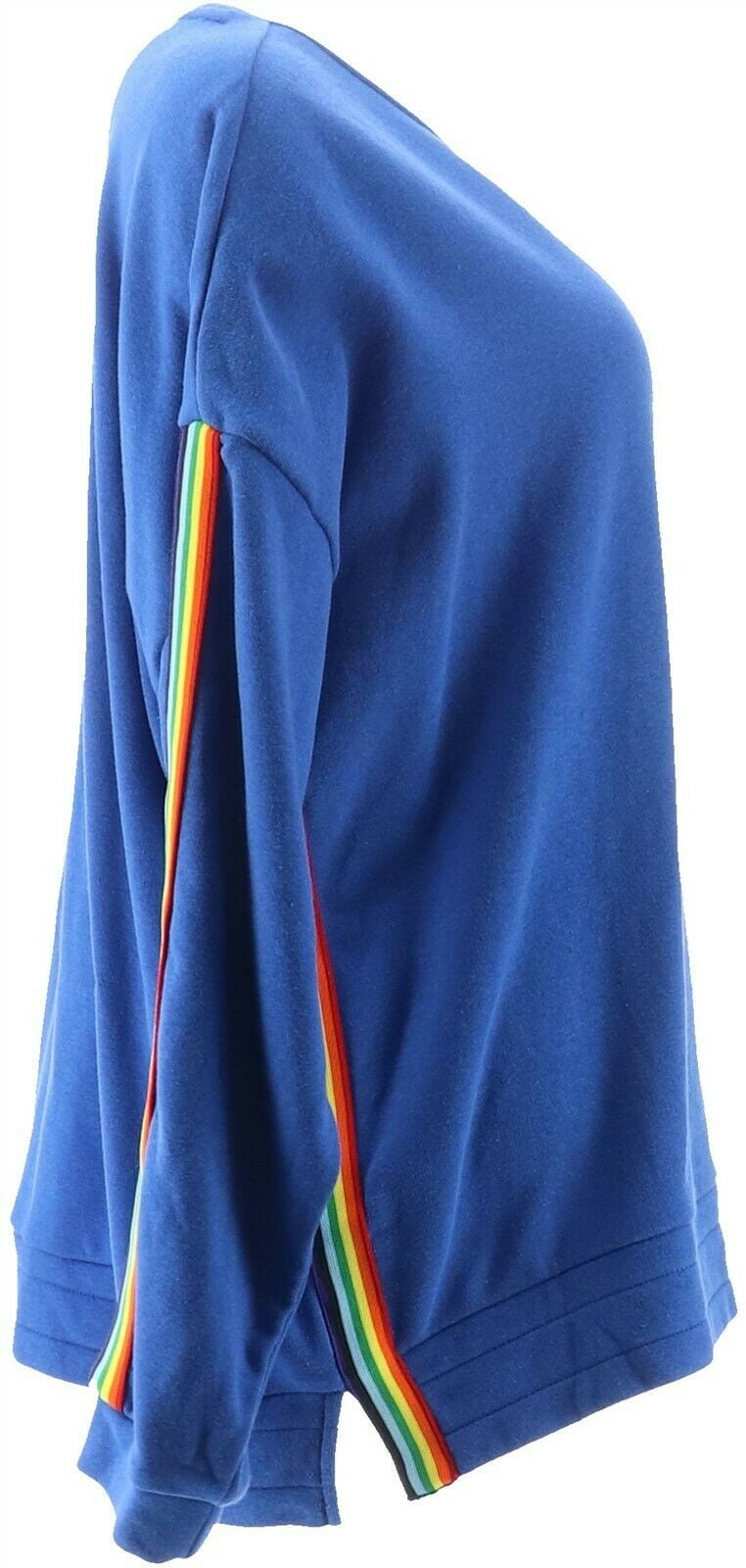 Tracy Anderson GILI French Terry Pullover Bright Blue 1X NEW A354975 