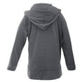 thumbnail image 6 of Sweatshirt for Women Oversized Casual Long Sleeve V Neck Button Henley Hoodie Shirts Solid Side Slit Sweatshirts, 6 of 7