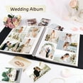 thumbnail image 5 of RECUTMS 60 Pages Picture Album Self Adhesive 4x6 5x7 8x10 Leather Cover DIY Magnetic Scrapbook Suitable Family Wedding Picture Albums Photo (Red Wine), 5 of 9