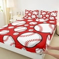 thumbnail image 3 of Castle Fairy Female Men Adults Baseball Game Twin Sheet Sets 3pcs,Sport Theme Twin Fitted Sheet Microfiber,Ball Gaming Breathable Flat Sheet,Luxury Bedroom Decor, 3 of 7
