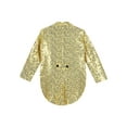 thumbnail image 4 of renvena Blazer Classique à Sequins pour Garçons, Queue d'Hirondelle, Veste Ouverte devant, Or 10, 4 of 7