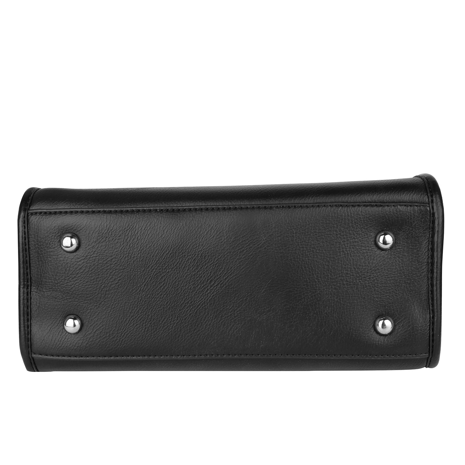 Black Genuine Leather Satchel Tote Bag