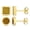 Brown, variant on Men's 1 5/8ct TGW Hematite Sterling Silver Square and Round Stud Earrings Set