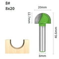 thumbnail image 2 of 8mm Shank Cover Box Bit Router Bit Wood Working Milling Cutter For Wood Bit Face Mill ,Great Multi-Purpose Application, 2 of 3
