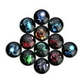 thumbnail image 3 of KLKCMS 20 Pieces Constellation Time Gem Glass Cabochon Dome Flat Back 12mmx12mm, 3 of 8