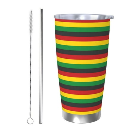 

Lukts Music Colors 1 for 20OZ Car Cup Stainless Steel Direct Drinking Straw Thermos Cup Suitable for Office Travel and Car-Straw Two-piece Set