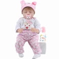 thumbnail image 1 of Baby Reborn Doll, vinilo de silicona, 55 cm, con ropa y accesorios, 1 of 4