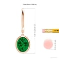 thumbnail image 2 of ANGARA Oval Lab Grown 4.5 Ct Emerald Hoop Drop Earrings for Women in 14K Rose Gold (Size-10x8mm) | May Birthstone, Birthday, Anniversary, Jewelry Gift for Women | Lab-Grown Emerald Earrings, 2 of 5
