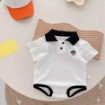 thumbnail image 2 of Farysays Baby Boy Outfit Stripe Print Short Sleeve Romper Jumpsuit, 2 of 5
