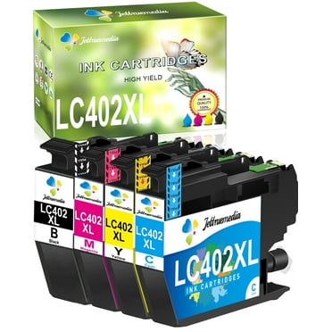 LC402XL Ink Cartridges for Brother LC402 LC402XL for Brother MFC-J5340DW MFC-J6540DW MFC-J6740DW MFC-J6940DW Printer (4 Pack-Black, Cyan, Magenta, Yellow)