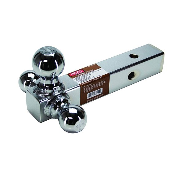 Uriah Trailer Parts UT620300 Powder Coat Painted Tri Ball Ball Mount, Chrome