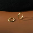 thumbnail image 3 of Gold Small Plain Hoop Earrings for Women, Hypoallergenic Stainless Steel Minimalist Jewelry 20mm, 3 of 5