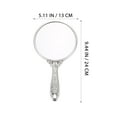 thumbnail image 6 of FRCOLOR Retro Rose Handle Mirror Silver ABS Compact and Practical for Home, 6 of 6