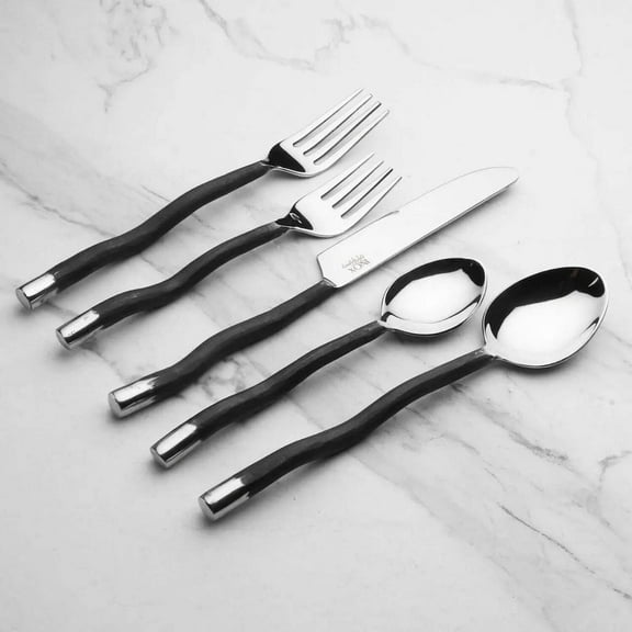 Tedpole Burnt Black 20 Pc. Flatware Set (Serves 4)