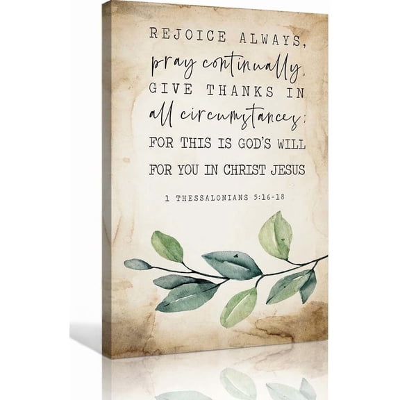 1 Thessalonians 5 16-18 Bible Verse Wall Decor Christian Poster Art Canvas Home Decorations Wall Paintings for Living Room