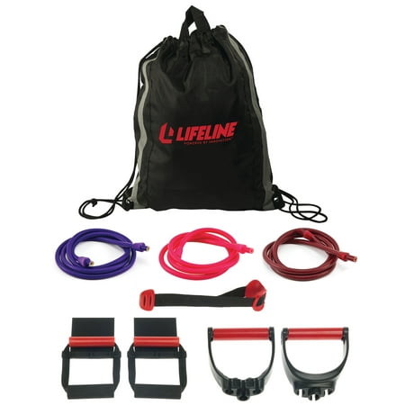 Lifeline Extreme Training Pack Including Multiple Cables, Door Anchor and TNT Handle, Power Chin Up and Convenient Carry-all