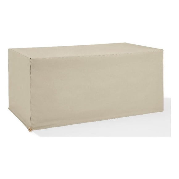 Crosley Furniture Vinyl Outdoor Dining Table Furniture Cover in Tan