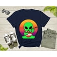 thumbnail image 4 of Cute Alien Mascot Eating Japanese Ramen Noodle Retro Sunset T-Shirt UFO Alien Lover Gift Shirt for Men Women Kids Boys Girls Graphic TShirt, 4 of 8