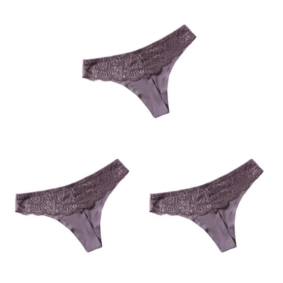 Qarigey Bragas de tiro bajo, tanga, bragas sin costuras, diseño de encaje, ropa de dormir transpirable atractiva para mujer, café calado M Type1 NO1