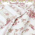 thumbnail image 5 of Cozy Line Cottage Vintage Rose Reversible 100% Cotton Quilt Bedding Set, 3-Piece Queen Set, 5 of 8