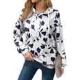 thumbnail image 3 of Hoodies For Women Oversized Winter Cute Sweatshirts Pullover Trendy Fall Clothes, Retro Print Lightweight Design without Pockets for Fall Winter Fashion and Comfort,White,XL, 3 of 8