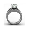 thumbnail image 3 of 4.35 Ct Cubic Zirconia Stainless Steel Engagement Wedding Ring 3pc Set Size 9, 3 of 5