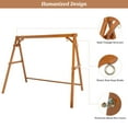 Zimtown Porch Swing Frame Stand AFrame 600lbs Wooden Brown 5FT Outdoor