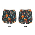 thumbnail image 5 of Xecao's Autumn with Pumpkins for a double-layer running short for women, perfect for gym, tennis, and more, featuring a convenient pocket., 5 of 9