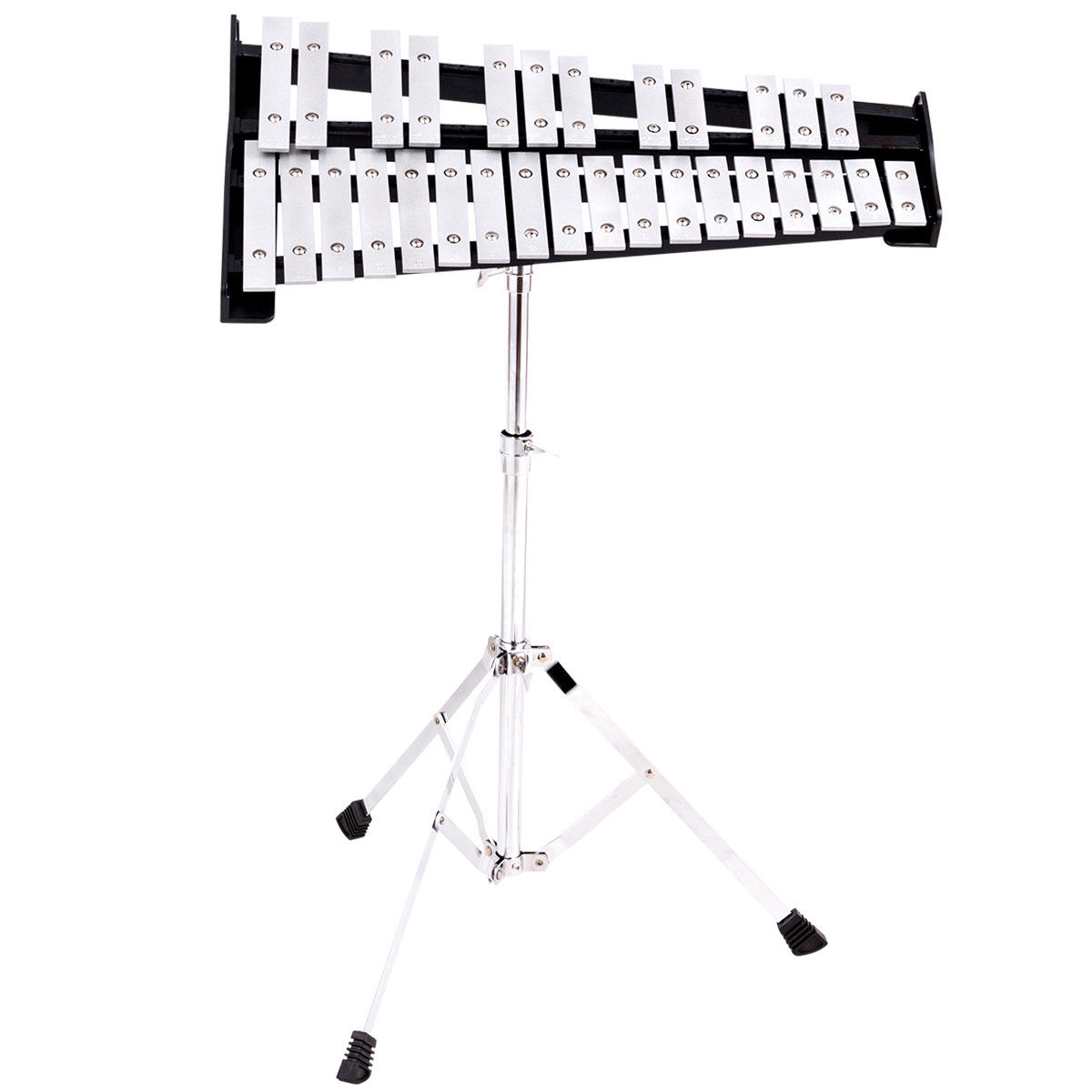 Costway Percussion Glockenspiel Bell Kit 30 Notes w/ Practice Pad