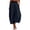 Navy, variant on GigrtiJin Women's Cotton Capris Pants Pleated Wide Leg High Waisted Capris Loose Casual Beach Vacation Cropped Pants with Pockets