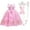 Pink Dress with Accessories, variant on KAWELL Princess Costume for Girls Pink Princess Dress Up with Accessories for Halloween Cosplay Outfits