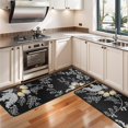 thumbnail image 3 of Kitchen Rugs Sets Of 2,Pioneer Flower Floral Print Pattern Anti Fatigue Kitchen Mat Rugs Non Slip Washable,Decorative Kitchen Floor Mats for Kitchen,Sink,Laundry,17"x47"+17"x47", 3 of 5