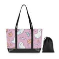 thumbnail image 7 of FORMRS Canvas Laptop Tote Bag for Women with 15.6" Computer Compartments Shoulder Handbag, Purple Halloween, 7 of 7