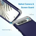 thumbnail image 5 of Dteck for Google Pixel 8 Pro Armor Case, 3 in 1 Heavy Duty Shockproof Hybrid Hard PC Soft Rubber Drop Protection Slim Fit Hybrid Protective Cover Case, darkblue, 5 of 6