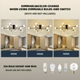 10Light Black Modern Chandelier Industrial Semi Flush Mount Ceiling