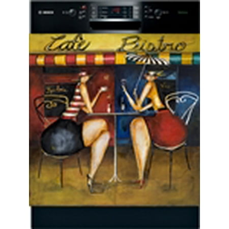 Appliance Art Girls at Cafe Decorative Magnetic Dishwasher Front Panel Cover - Quick, Easy & Affordable DIY Kitche? UPGRADE - Print by Jennifer
