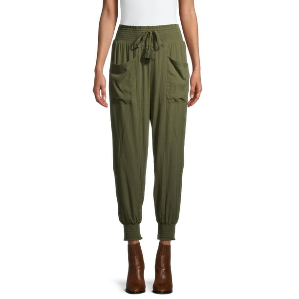 No Boundaries Juniors' Gauze Jogger Pants