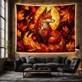 thumbnail image 6 of Moon Stars Composed with Entirely Leaves Glowing Full, Mystical Fantasy for Space Lovers, Galaxy Room Decor, Mother'S Day Gift, Tapestry Wall Hanging for Bedroom and Dorm, 6 of 7