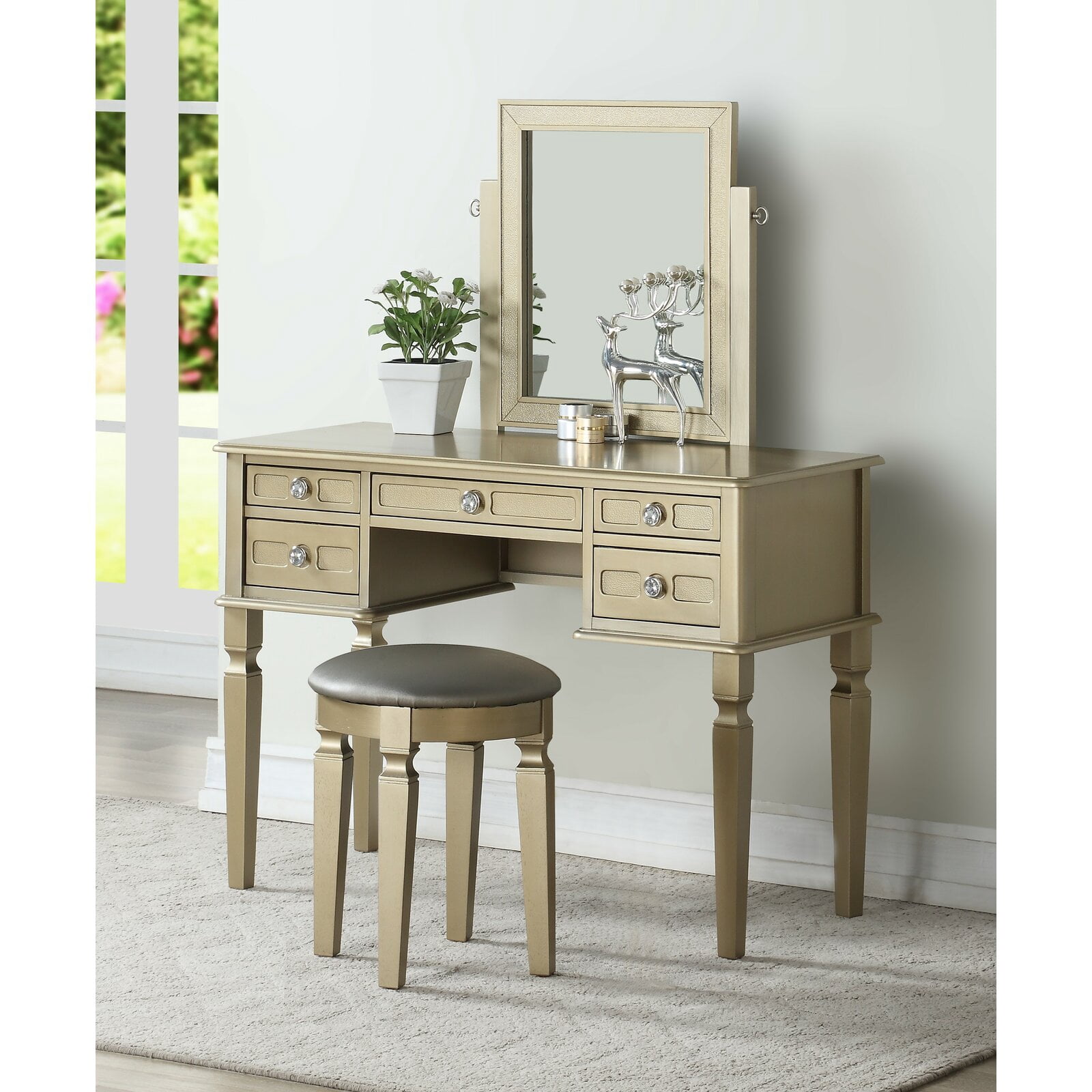 Dunnes Vanity Set with Mirror, Primary 