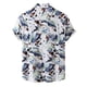 thumbnail image 4 of Hombres Casual Botones Playa Sin posicionamiento Estampado Turndown Camisa de manga corta Blusa Pompotops  oipoqjl49495, 4 of 9