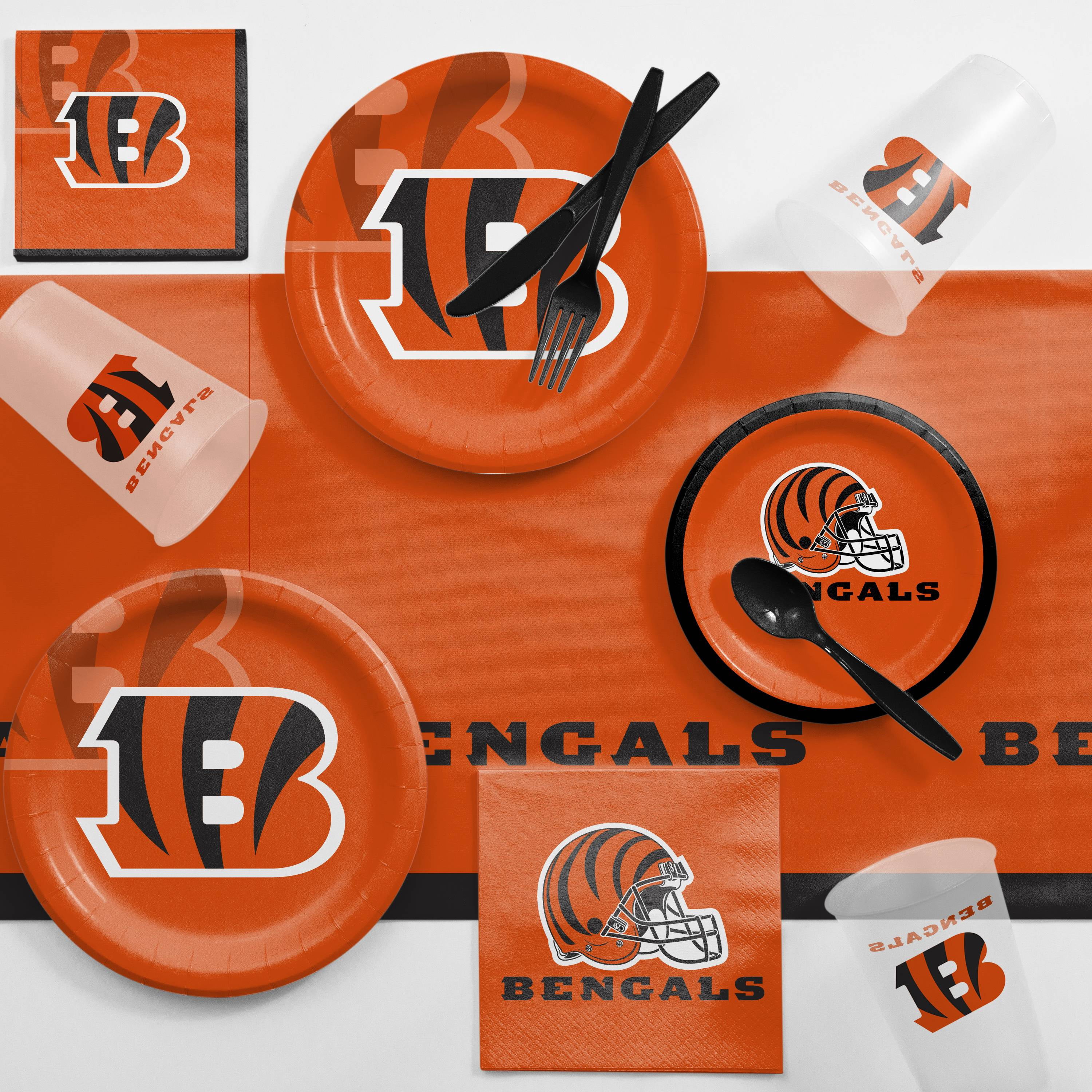 Cincinnati Bengals Plastic Cups, 24 Count for 24 Guests