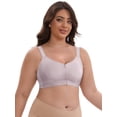 thumbnail image 5 of DARING DIVA Zip Front Lift Up Wirefree Full Soft Cup Breathable Bras S Gray, 5 of 6