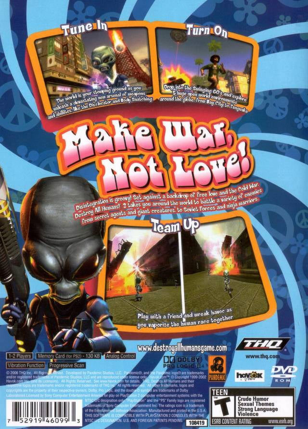 PS2 GAMES DESTROY ALL HUMANS PROMO!FULL GAME!!!